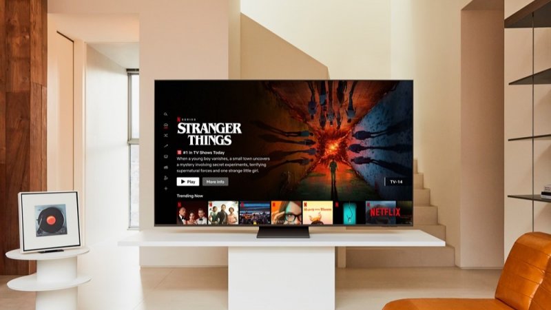 Una TV con Netflix e Stranger Things