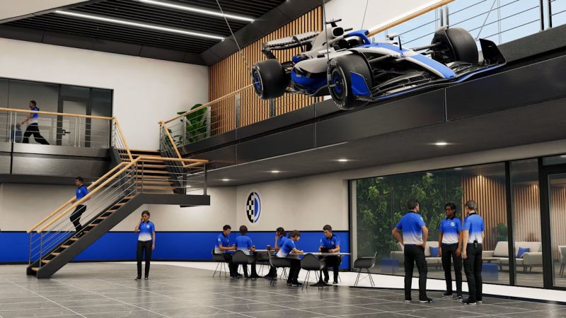 Gli spazi interni del quartier generale della nostra scuderia in F1 25