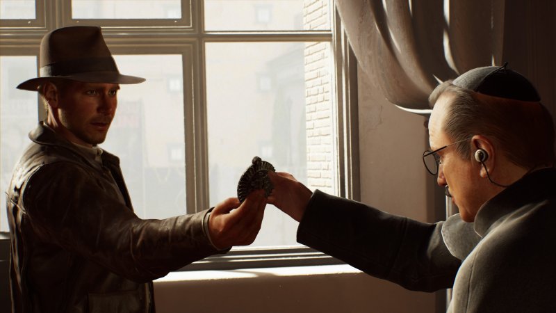 Indiana Jones e il suo amico in Vaticano in una sequenza di Indiana Jones e l'Antico Cerchio Indiana Jones e il suo amico in Vaticano in una sequenza di Indiana Jones e l'Antico Cerchio