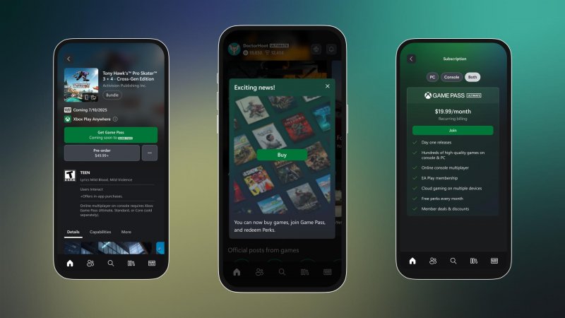 L'app Xbox in azione