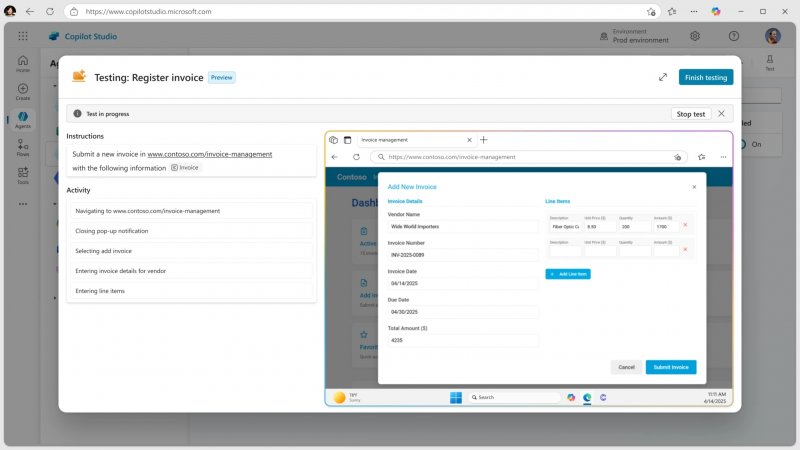 Una delle funzioni in azione Una delle funzioni in azione