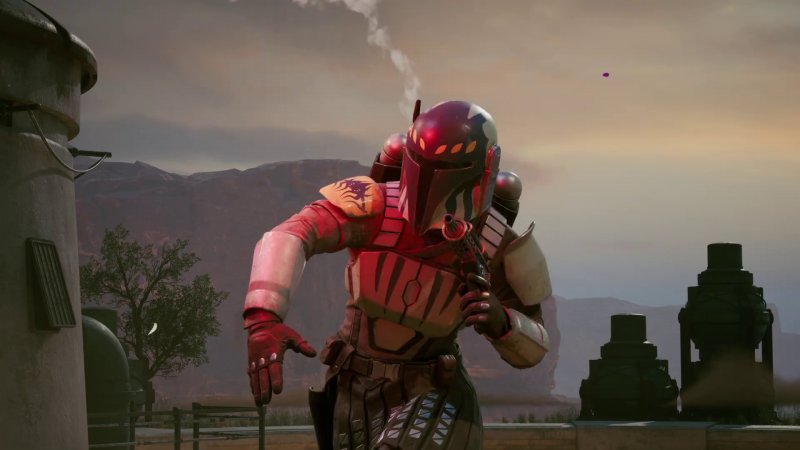 Un mandaloriano che lancia una granata in Star Wars Zero Company