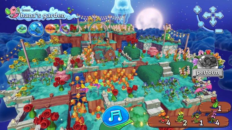 Il giardino di Hana pieno di fiori musicali