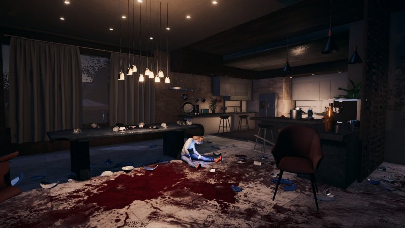 Una caotica scena del crimine da ripulire in Crime Scene Cleaner