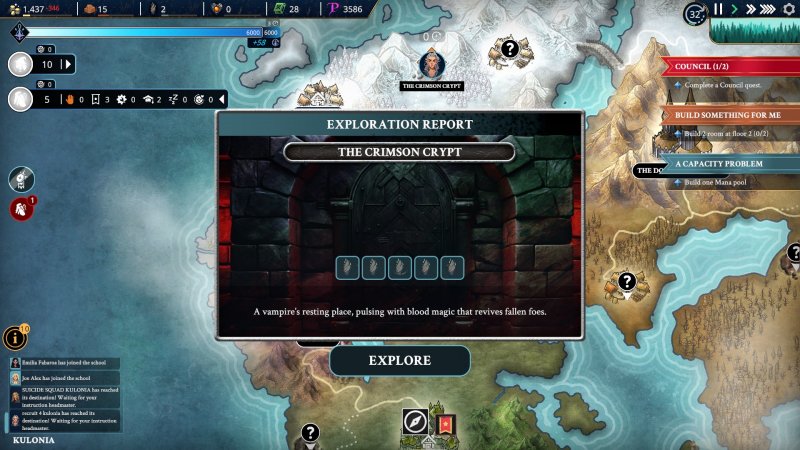 Alcune risorse si possono ottenere solo mandando un insegnante esperto in combattimento a esplorare le vicine caverne Alcune risorse si possono ottenere solo mandando un insegnante esperto in combattimento a esplorare le vicine caverne