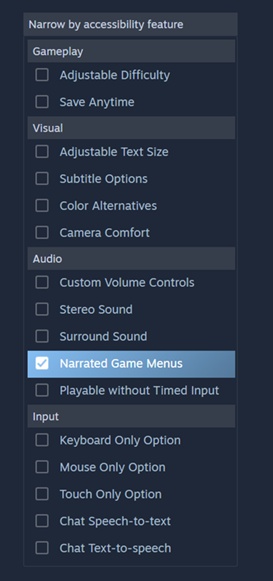 Le ricerche per funzioni di accessibilità Le ricerche per funzioni di accessibilità