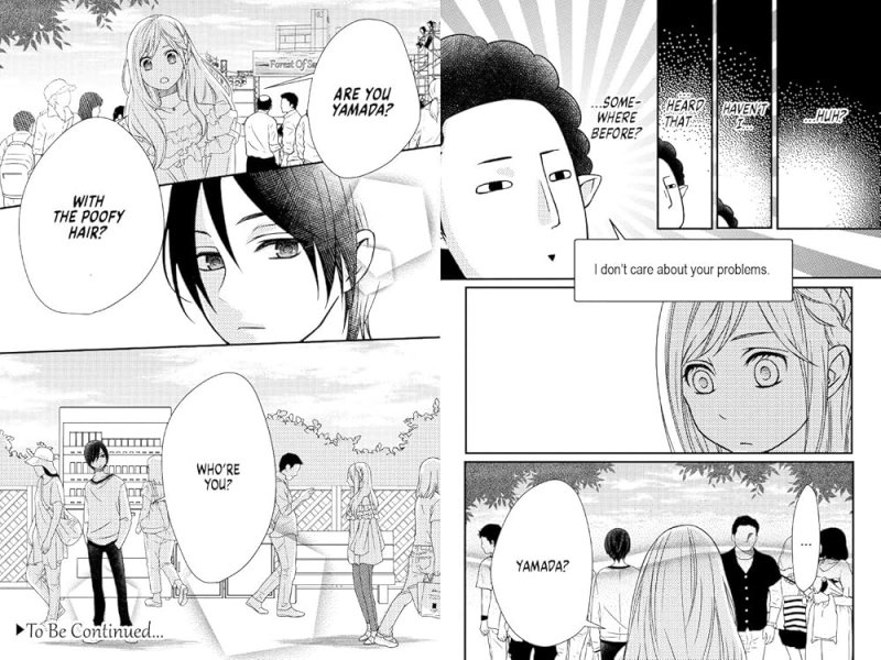 Yamada nella vita reale a sinistra e il suo avatar dai capelli afro a destra