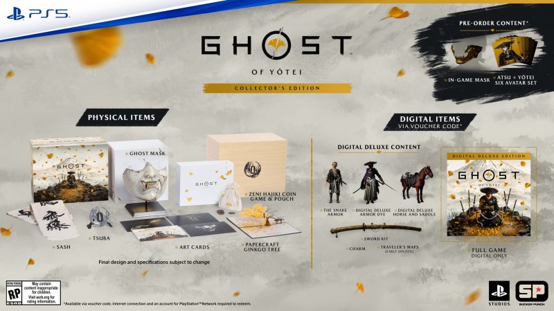 I bonus della Collector's Edition di Ghost of Yotei