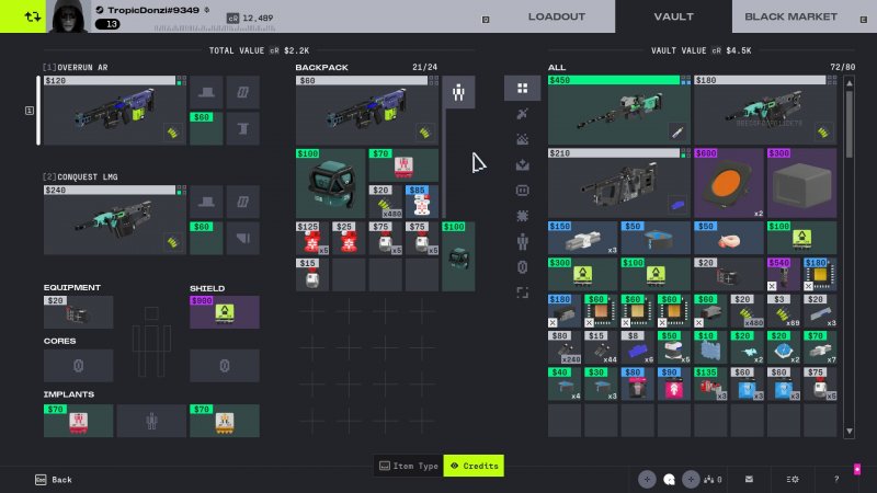 Dopo neanche quattro ore di gioco avrete già riempito l'inventario e dovrete iniziare a selezionare cosa vale la pena tenere e cosa bisogna vendere