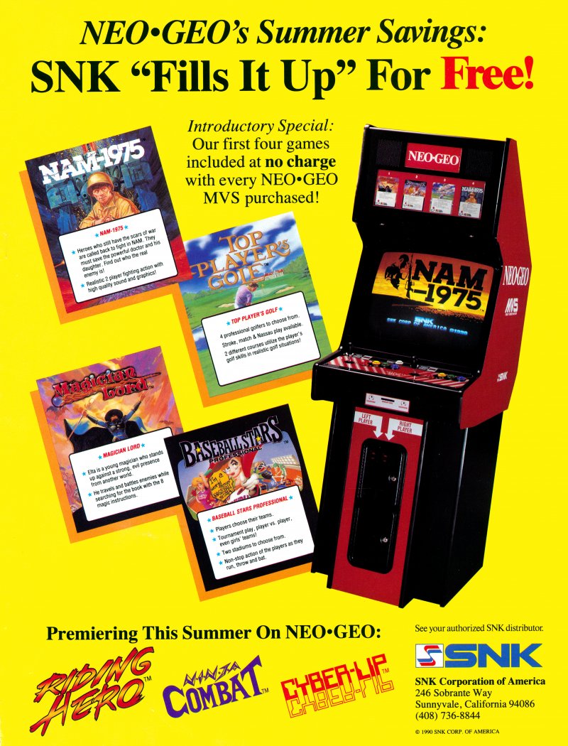 I cabinati multi-gioco, cioè il Multi Video System, iniziano a trovare spazio nelle sale e nei ristoranti negli USA a partire dal 1991 I cabinati multi-gioco, cioè il Multi Video System, iniziano a trovare spazio nelle sale e nei ristoranti negli USA a partire dal 1991
