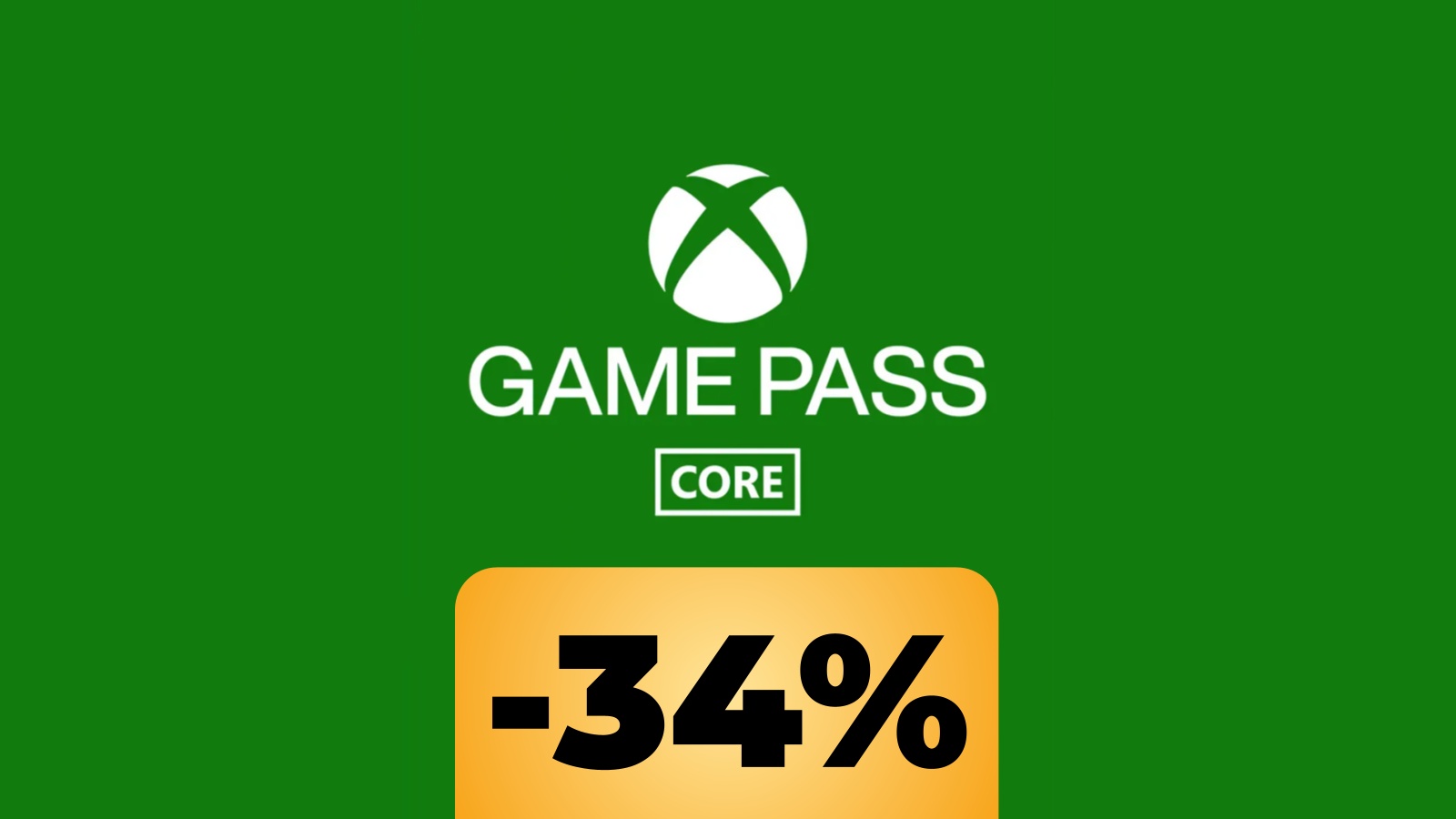 Xbox Game Pass Core -34%