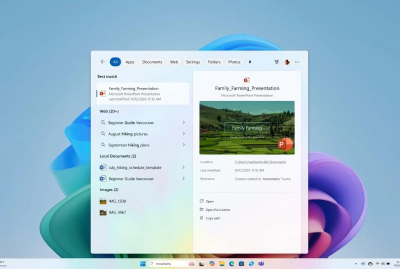 La nuove funzione di ricerca AI di Windows La nuove funzione di ricerca AI di Windows