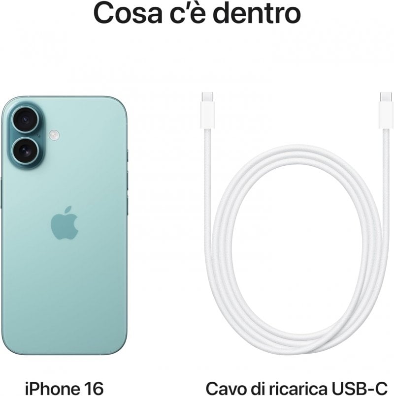 I contenuti della confezione dell'iPhone 16