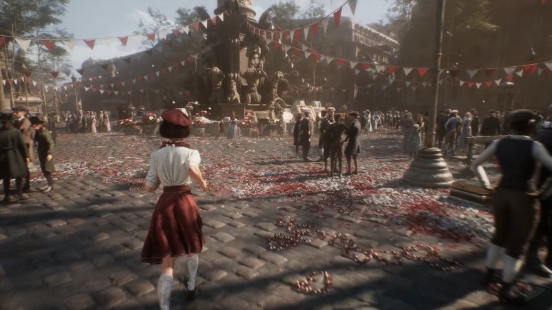 L'ambientazione della città di Lumiere nel prologo del gioco L'ambientazione della città di Lumiere nel prologo del gioco