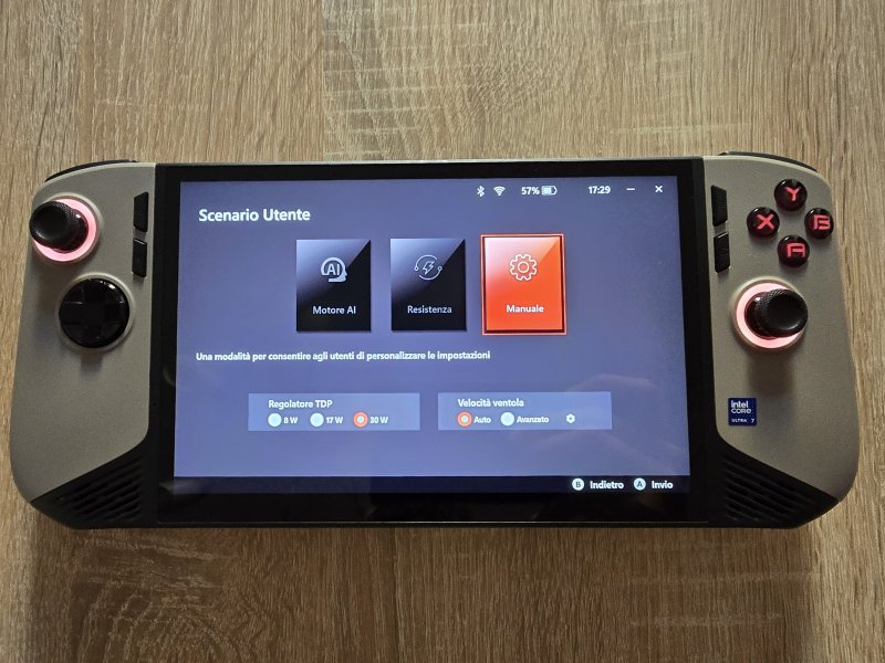 MSI Claw 8 AI+ offre tre diverse modalità di gestione della potenza