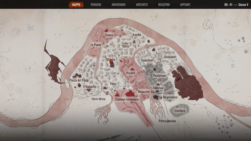 La piantina della cittadina colpita dalla peste