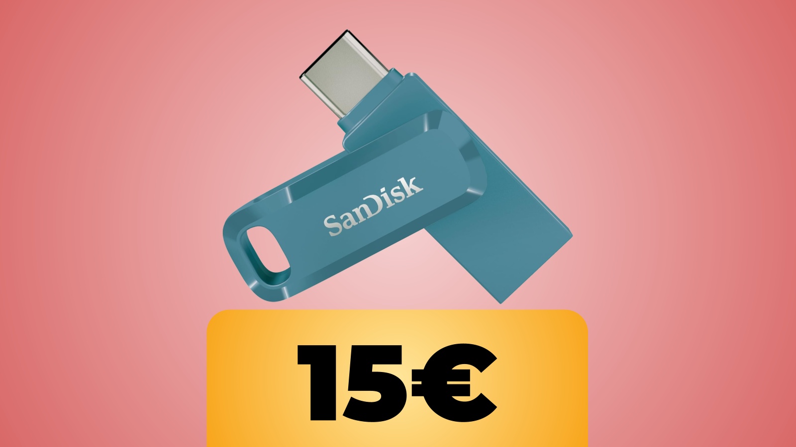 La chiavetta USB di SanDisk e il prezzo di 15€