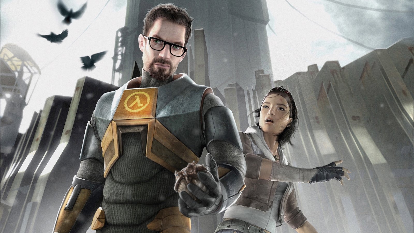 Gordon Freeman e Alyx in un'illustrazione di Half-Life