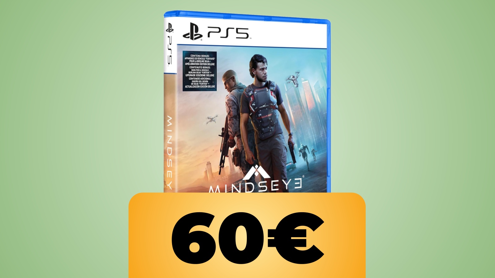 La confezione di MindsEye e il prezzo di 60€