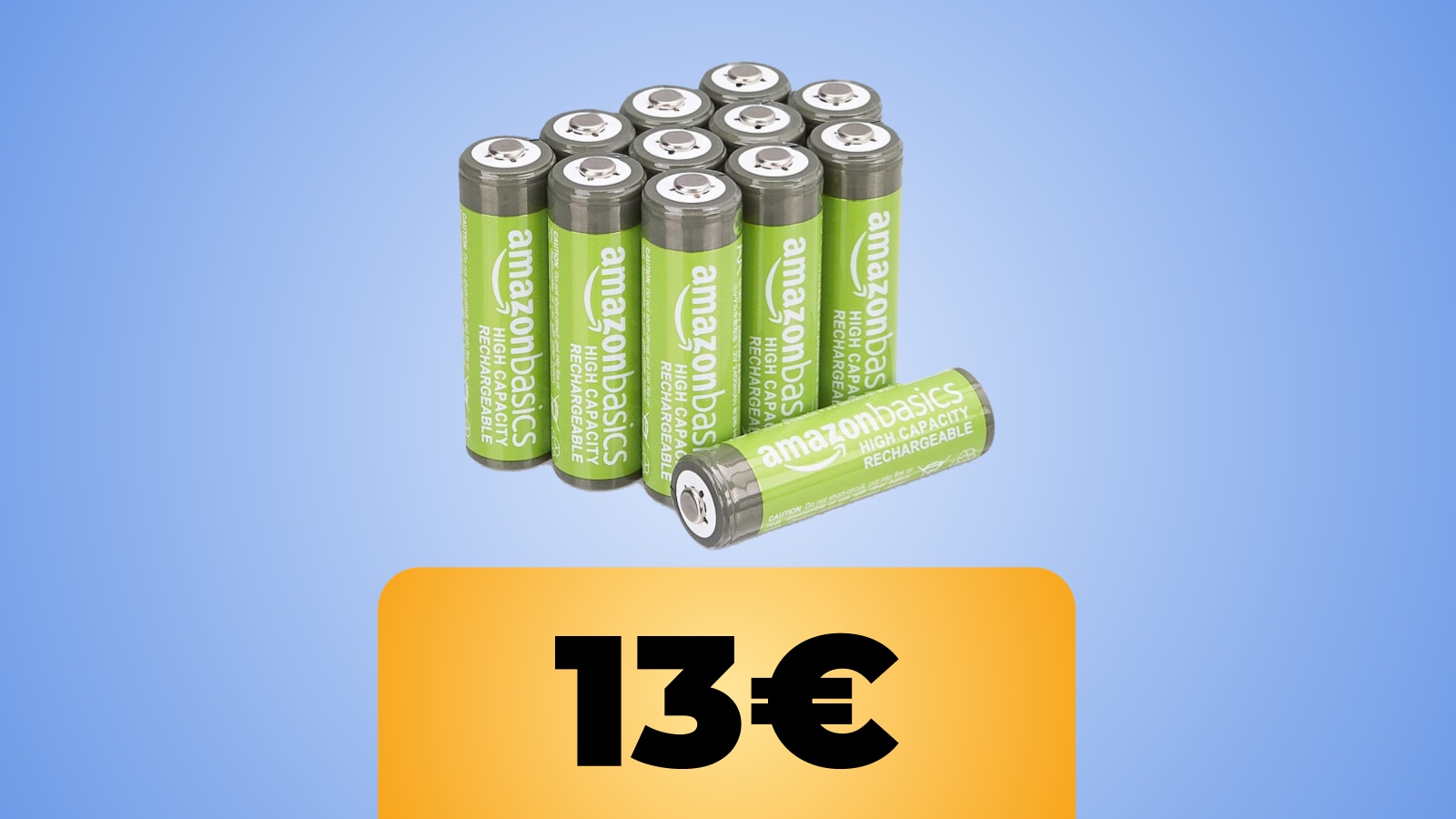 Batterie ricaricabili Amazon Basics e il prezzo di 13€