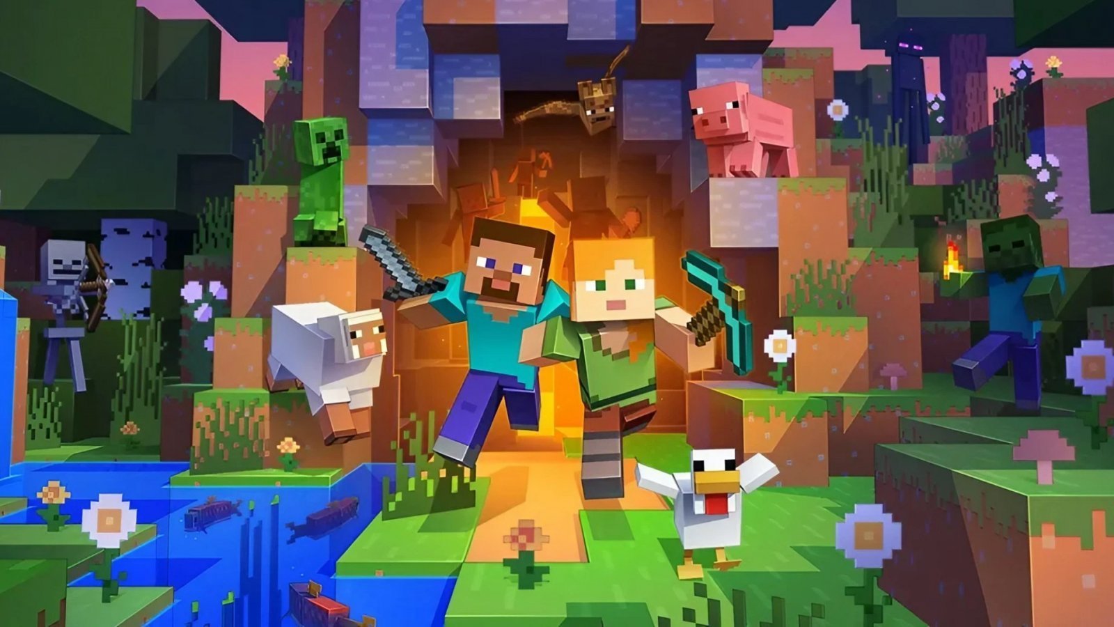 Alcuni dei personaggi di Minecraft