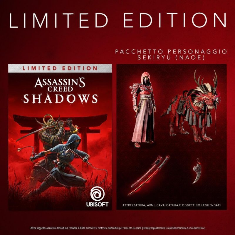 I contenuti di Assassin's Creed Shadows Limited Edition