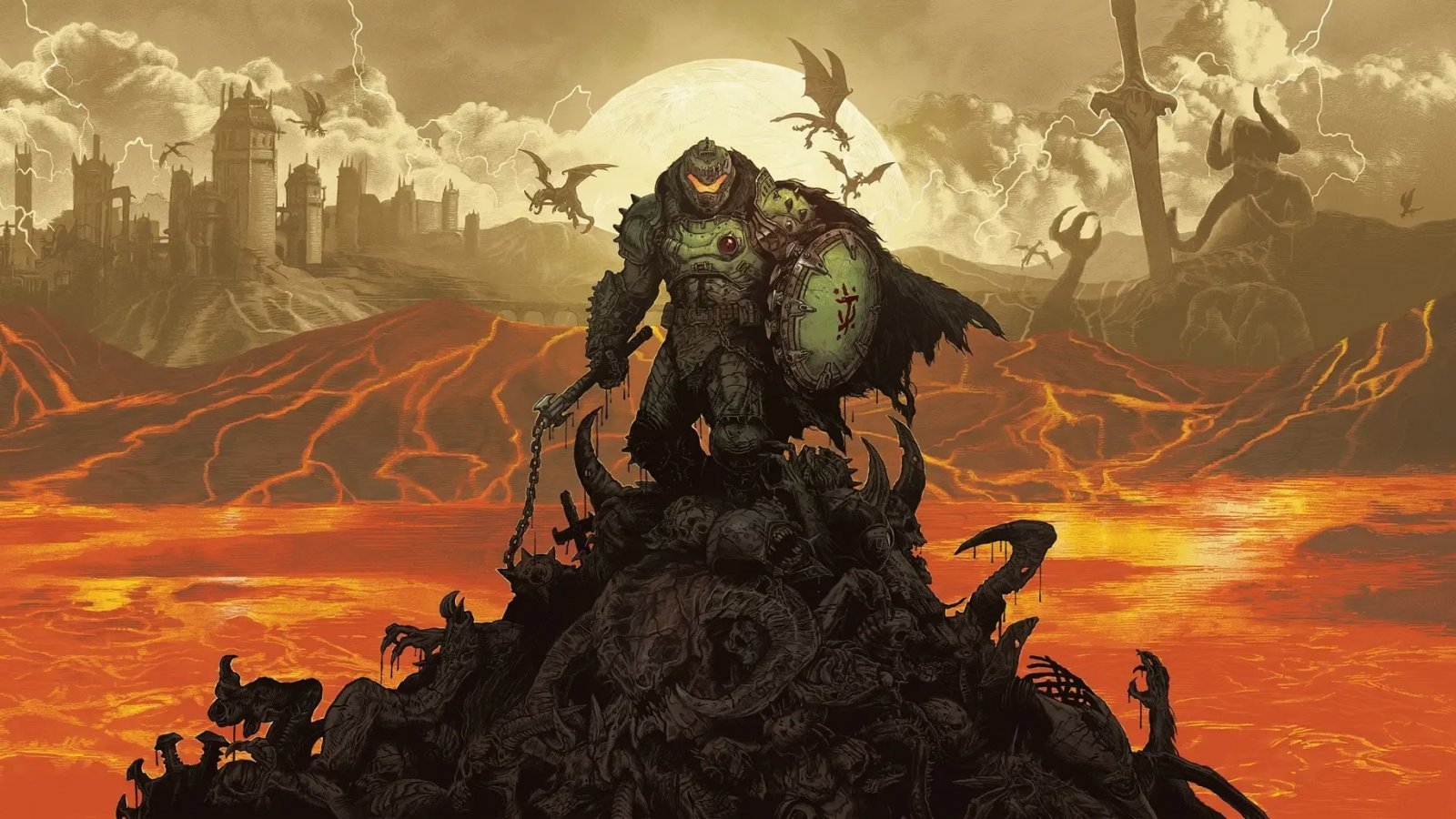 La key art di DOOM: The Dark Ages