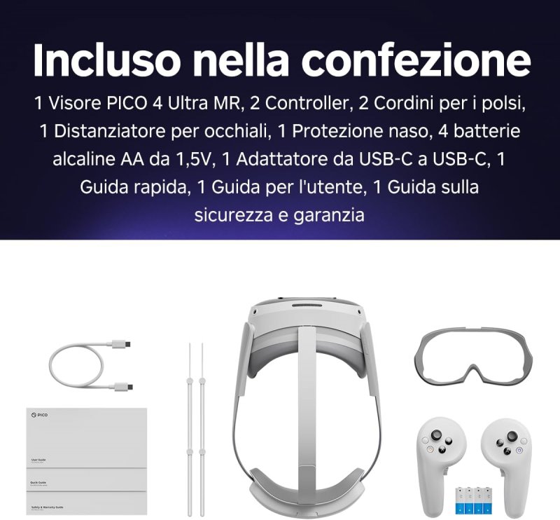 I contenuti della confezione del PICO 4 Ultra