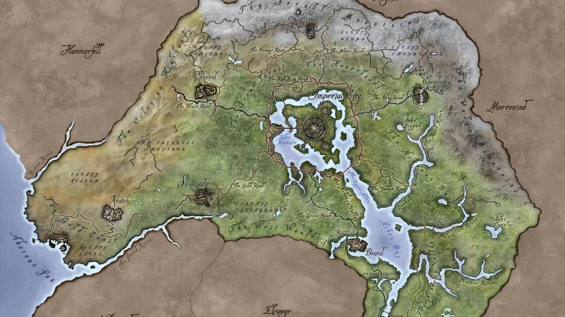 La versione aggiornata e migliorata della mappa di Oblivion La versione aggiornata e migliorata della mappa di Oblivion