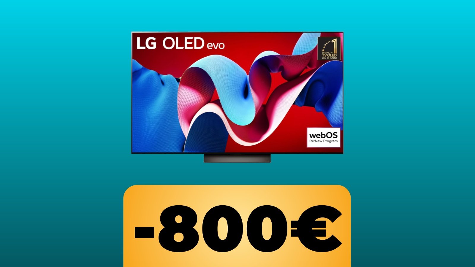 smart TV LG OLED evo serie C4 da 55 pollici in 4K e 144 Hz
