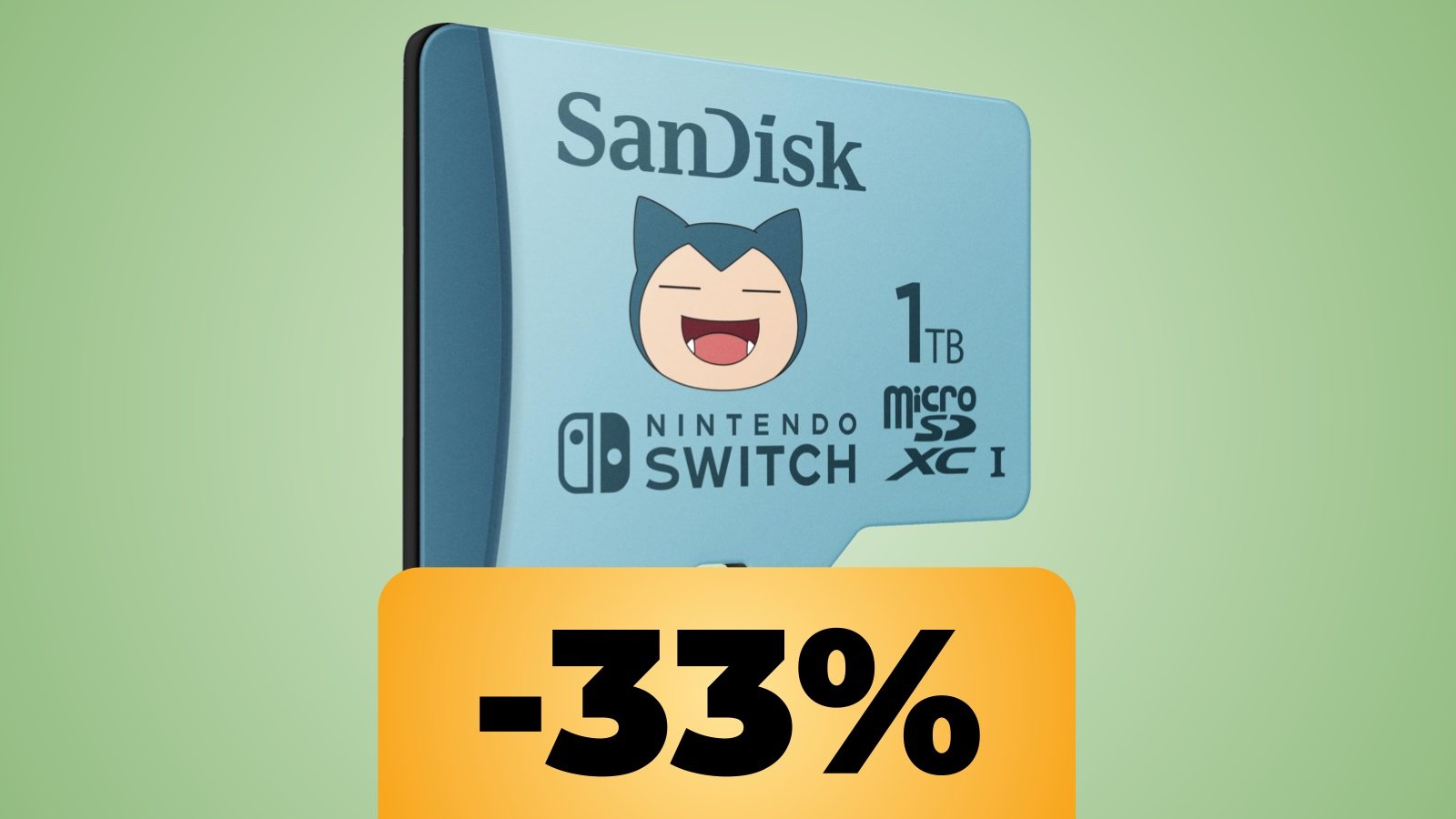 scheda microSD per Nintendo Switch a tema Snorlax da 1 TB