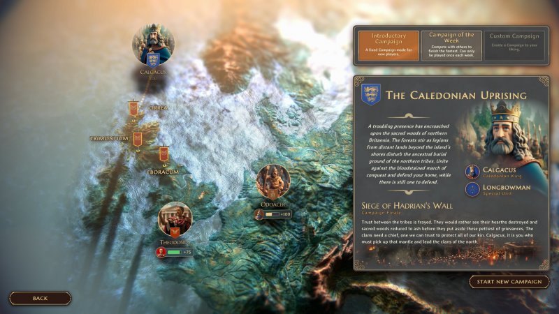 La mappa generale ci mostra i territori di Yield! Fall of Rome