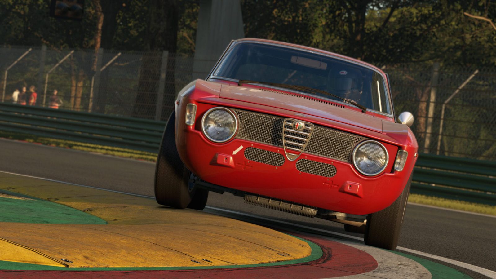 L'Alfa Romeo Giulia Sprint GTA nella colorazione rossa in Assetto Corsa EVO