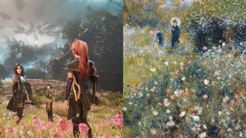 Le ispirazioni evidenti di Pierre-Auguste Renoir, uno dei massimi esponenti dell'impressionismo francese, in Clair Obscur: Expedition 33