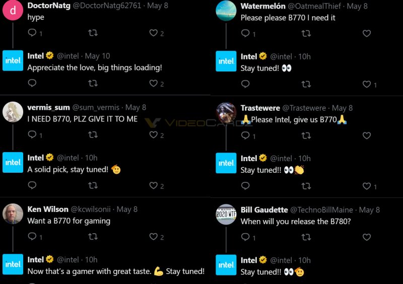Le risposte fornite da Intel su X (fonte: videocardz)