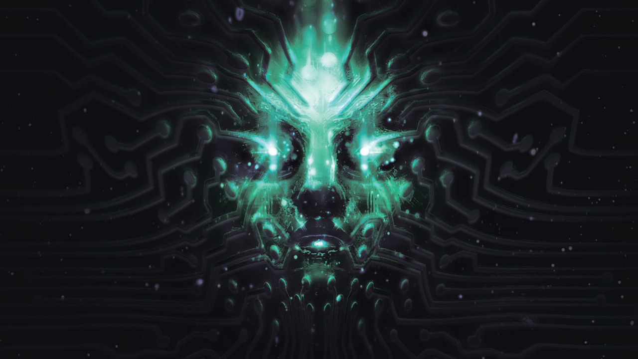 Il volto cibernetico utilizzato come Promo Art da System Shock