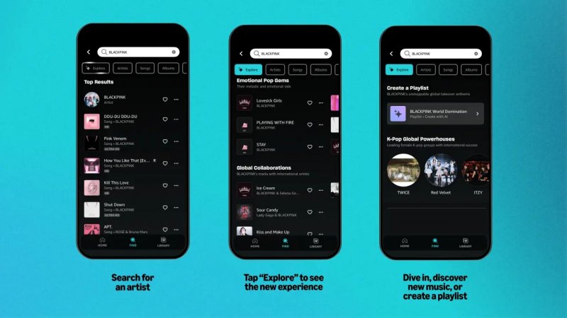 L'interfaccia di Amazon Music Explore L'interfaccia di Amazon Music Explore