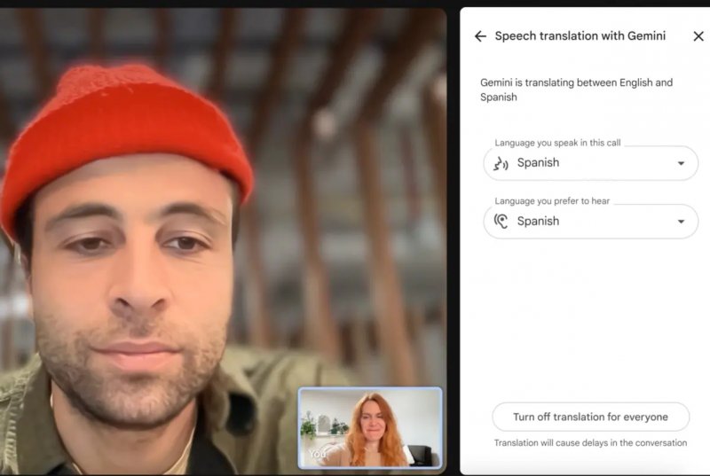 Google Meet e le opzioni di traduzione vocale istantanea