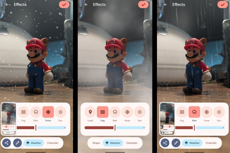 Piove e nevica su Mario (fonte: The Verge)