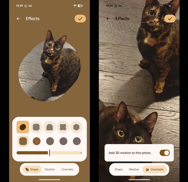 L'opzione Wallpaper Shapes di Android 16 (fonte: The Verge)
