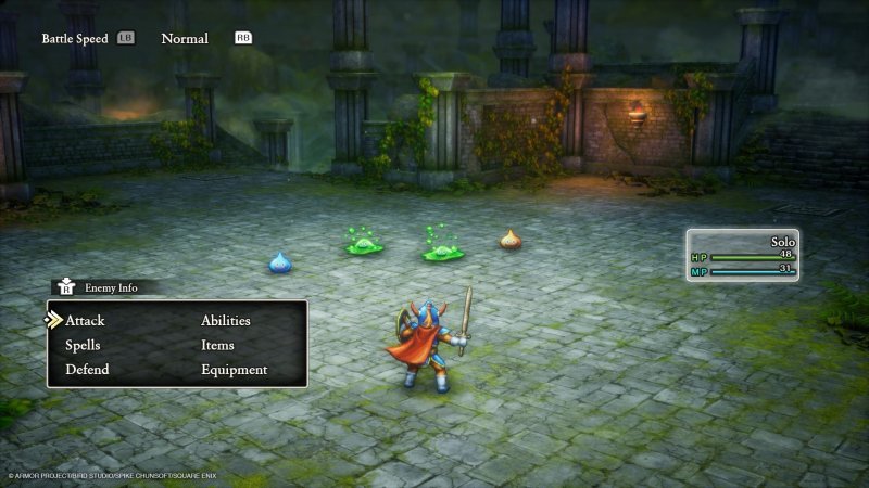 Ora in Dragon Quest I si affrontano gruppi di nemici. Non è un cambiamento da poco, ma vi richiederà solo un pizzico di strategia extra Ora in Dragon Quest I si affrontano gruppi di nemici. Non è un cambiamento da poco, ma vi richiederà solo un pizzico di strategia extra