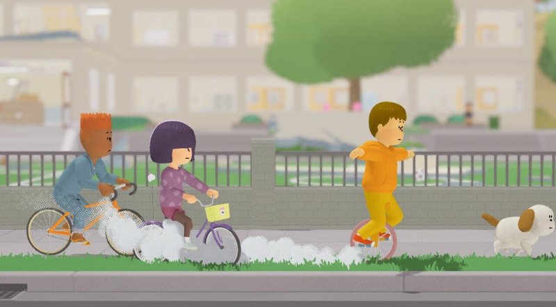 Spesso ci si muove in bicicletta (o in monociclo) lungo le strade della città