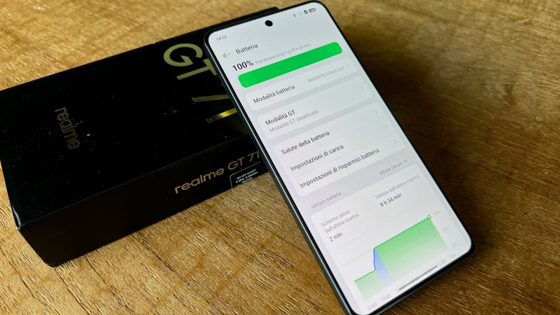La batteria di Realme GT 7T è davvero impressionante La batteria di Realme GT 7T è davvero impressionante
