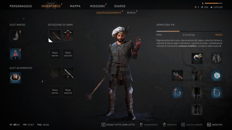 Tutti i menù di Tainted Grail: The Fall of Avalon spiccano per chiarezza e facilità di navigazione