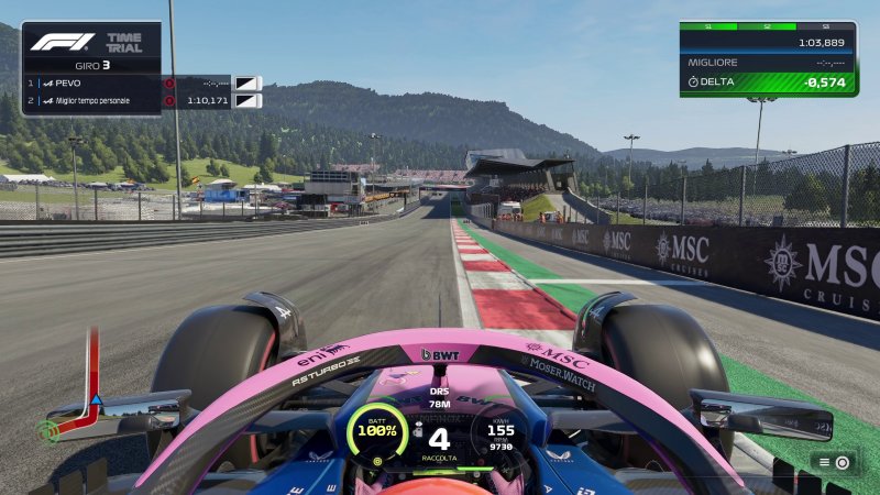 Il rettilineo principale del circuito di Austria percorso al contrario in F1 25