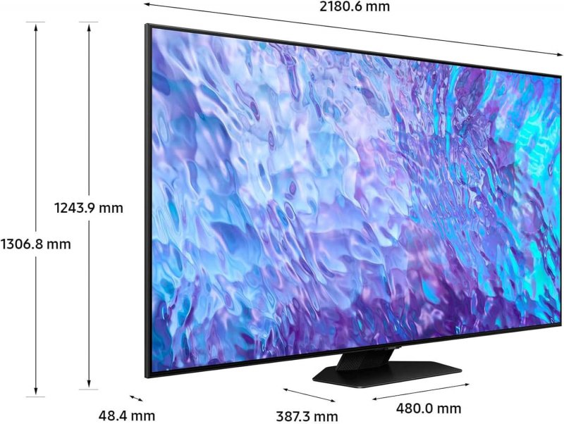 Le dimensioni del Samsung TV QLED 4K da 98 pollici