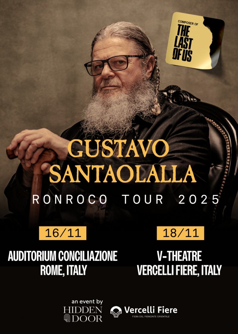 La locandina del concerto di Santaolalla