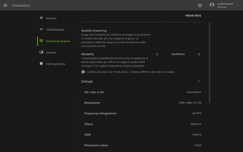Se si è pigri, si possono utilizzare i due preset di configurazione di GeForce Now Se si è pigri, si possono utilizzare i due preset di configurazione di GeForce Now