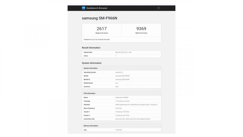 Il benchmark di Geekbench