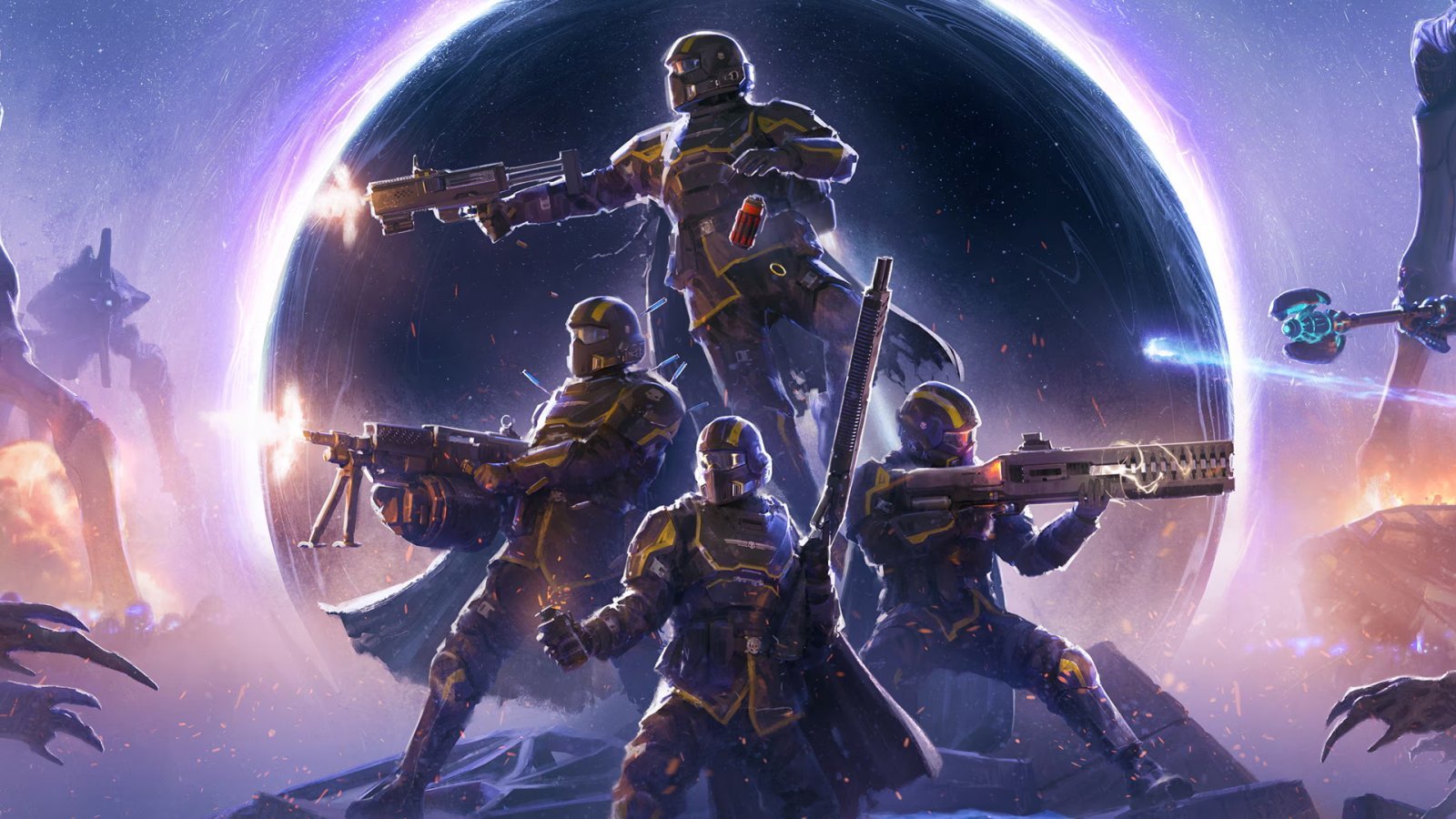Un gruppo di personaggi di Helldivers 2